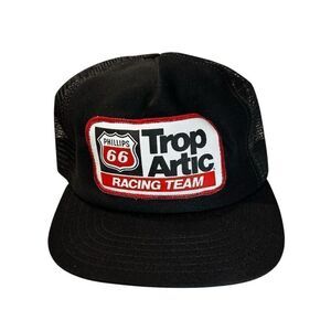 Vintage Phillips 66 Trop Artic Racing Team Snapback Trucker Hat Unisex